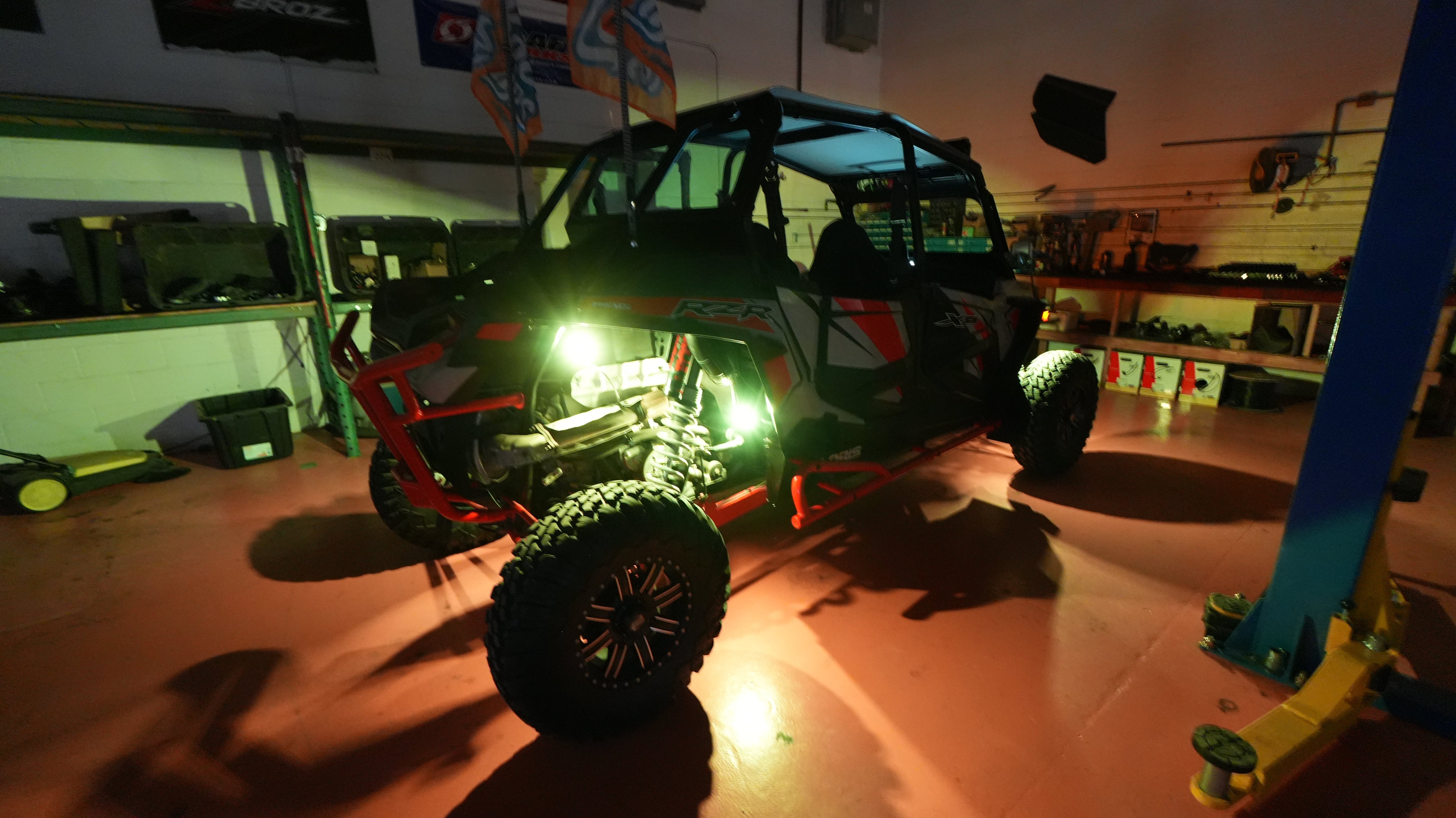 Install UTV 8-Pod Rock Light kit (Bluetooth App Controls)