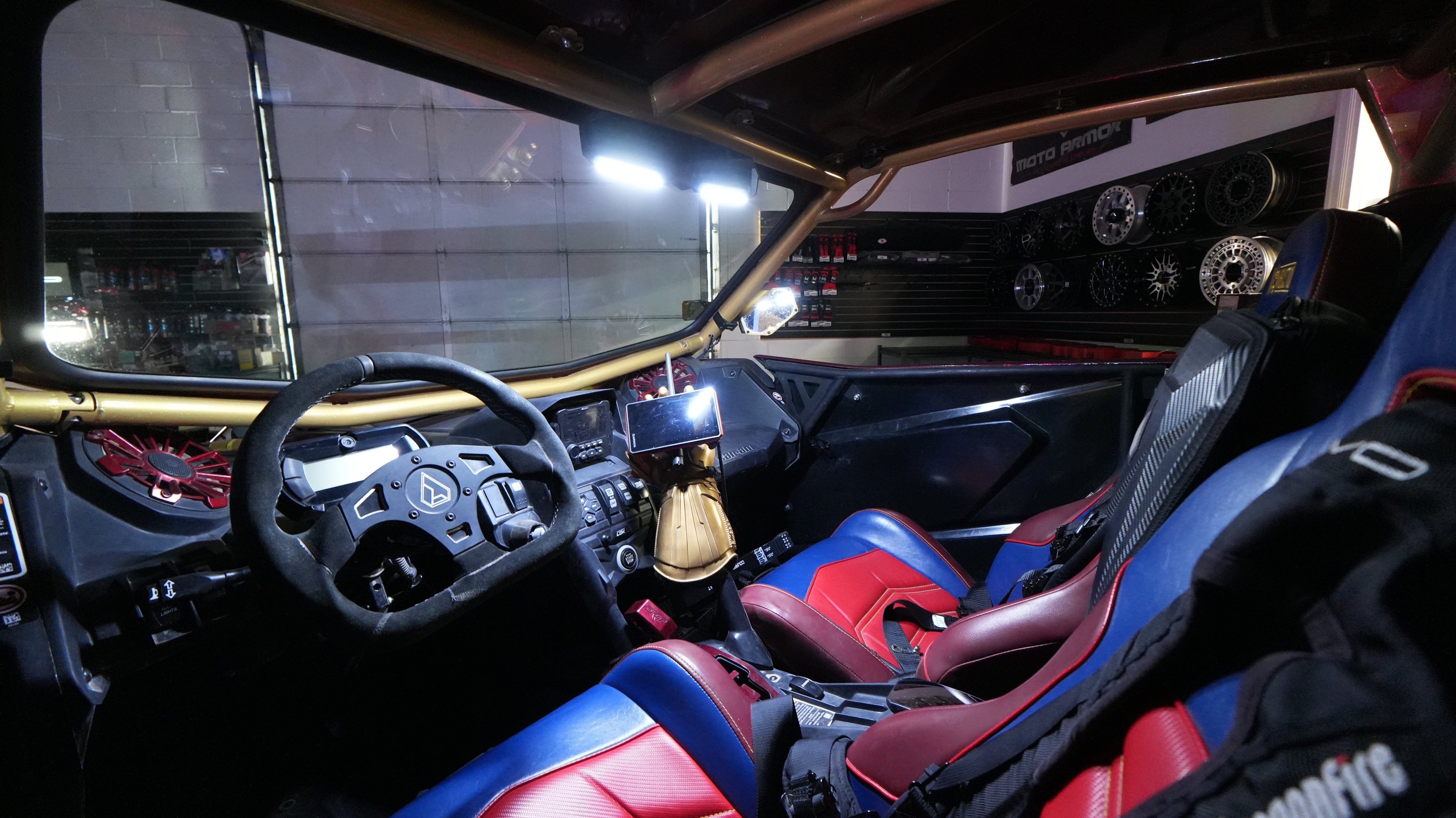 UTV Universal dome light rearview mirror (Fits: RZR, X3, Rangers)