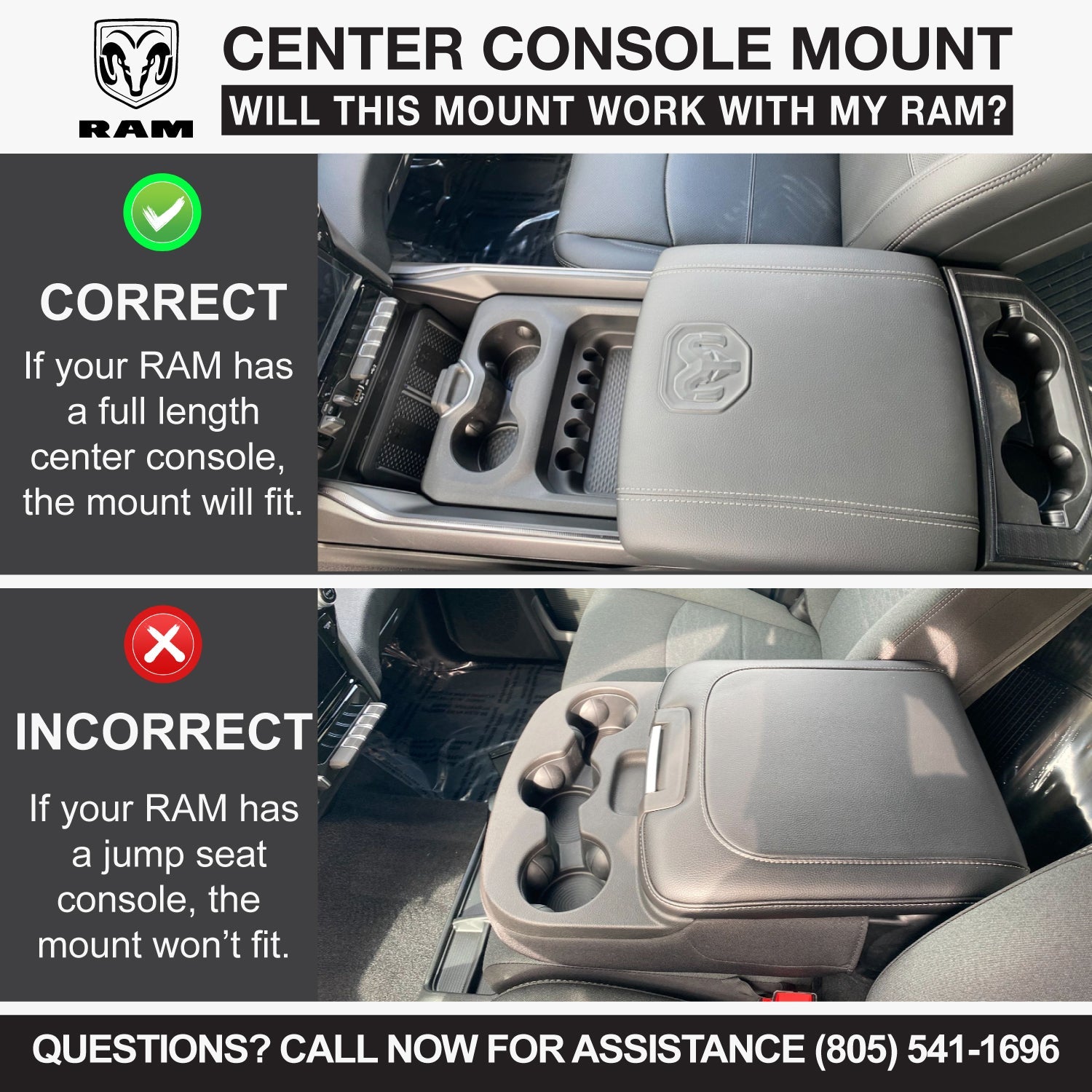Center Console Radio Mount for Ford Chevy GMC and Ram TRX Trucks
