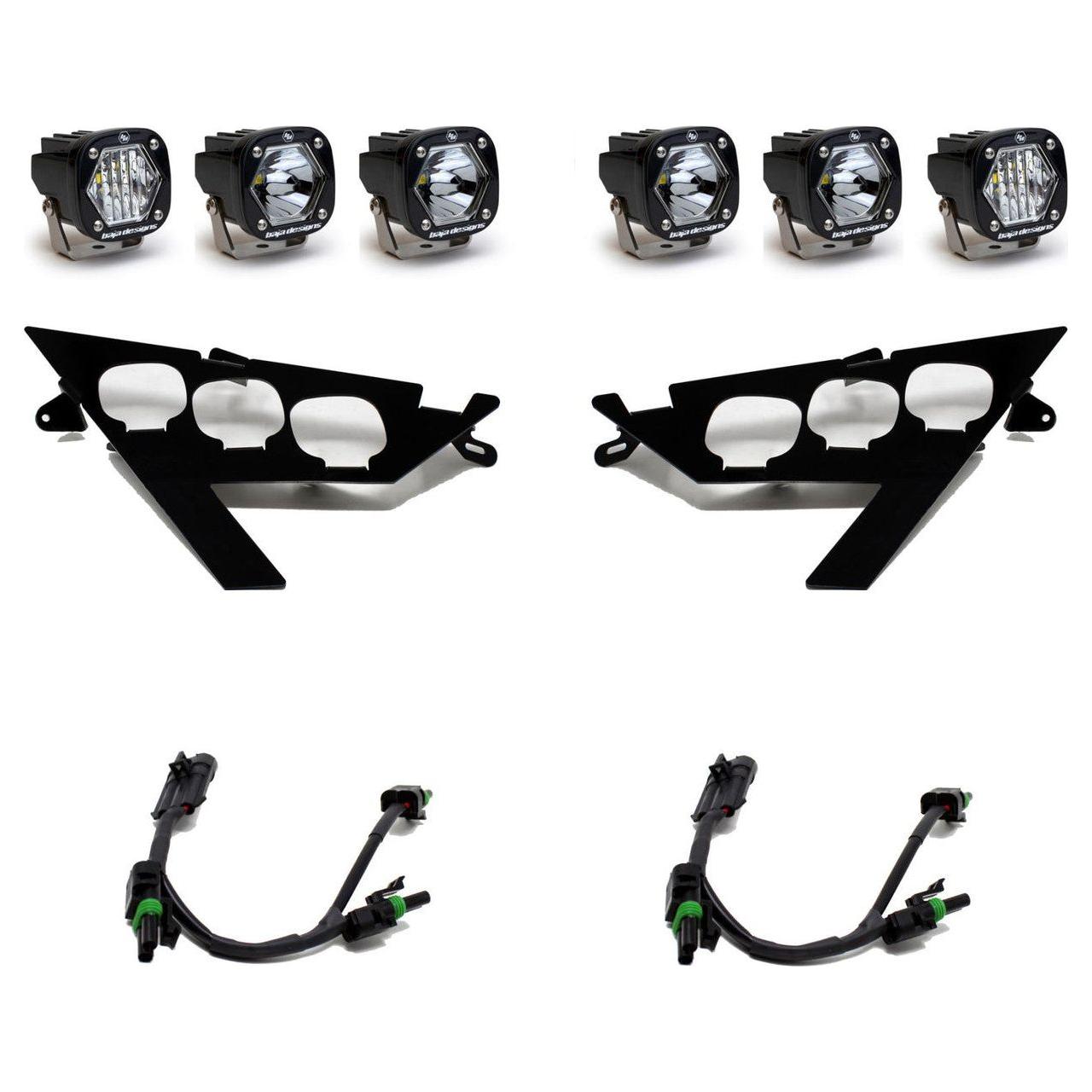 Polaris RZR Pro / Turbo R S1 Triple LED/Laser Headlight Kit