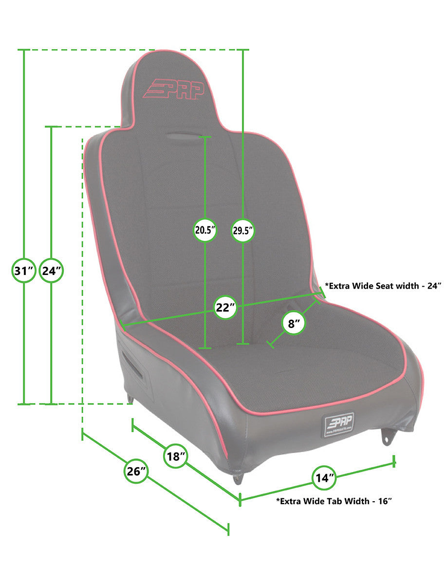 Premier High Back Suspension Seat; All Black Tweed