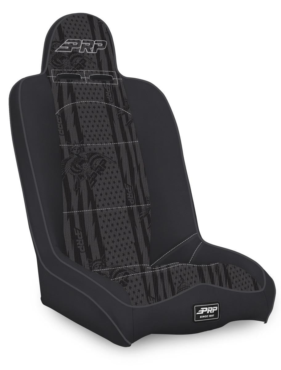 Daily Driver High Back Suspension Seat; All Black