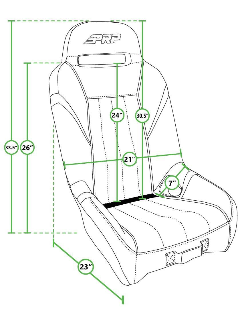 GT/S.E. Suspension Seats Kit for Polaris General, RZR S 900, 900 Trail, Trail, XP 1000, Turbo, Turbo S (Pair), Black & Gray