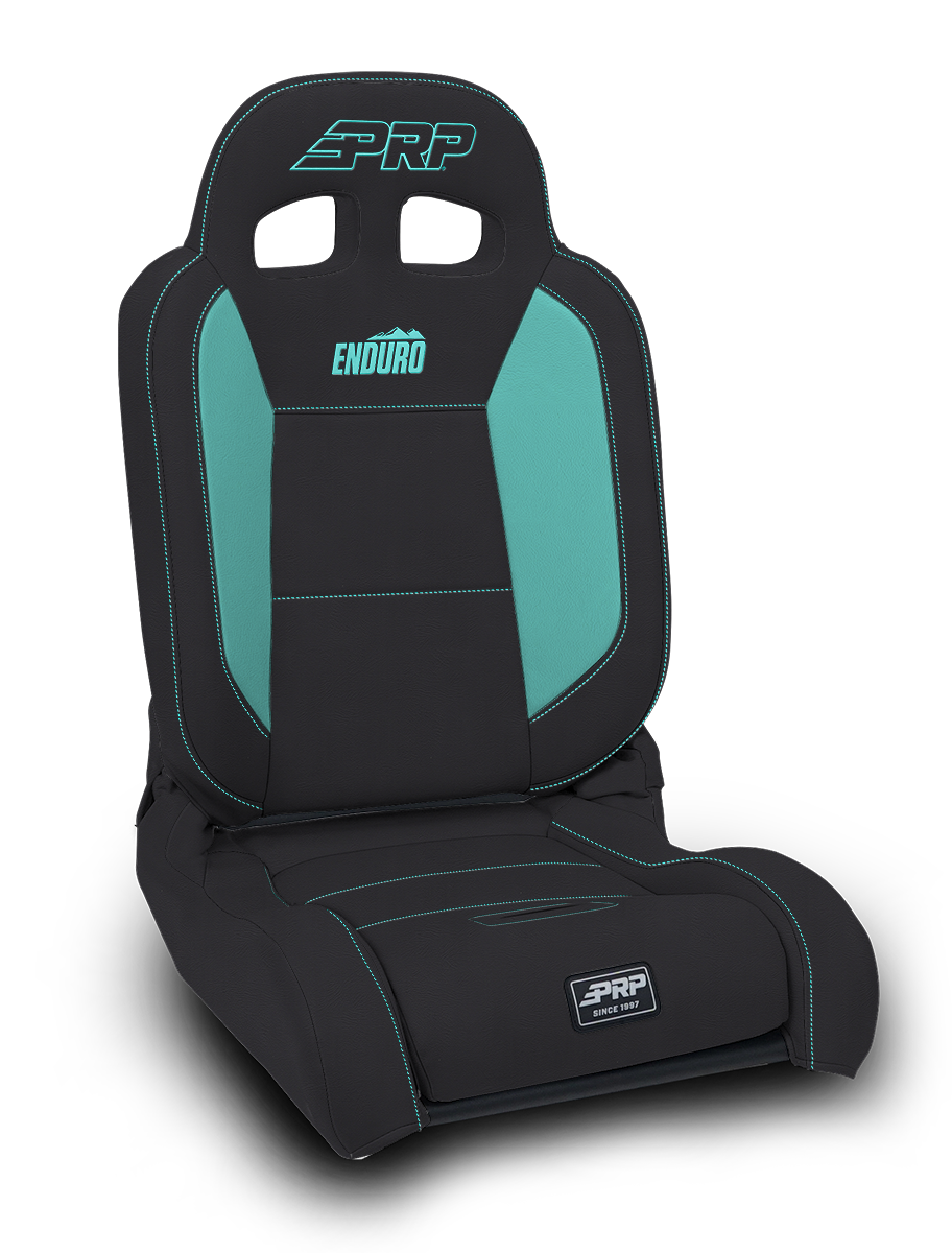 EnduroDaily Reclining Suspension Seat, Black & Teal Vinyl
