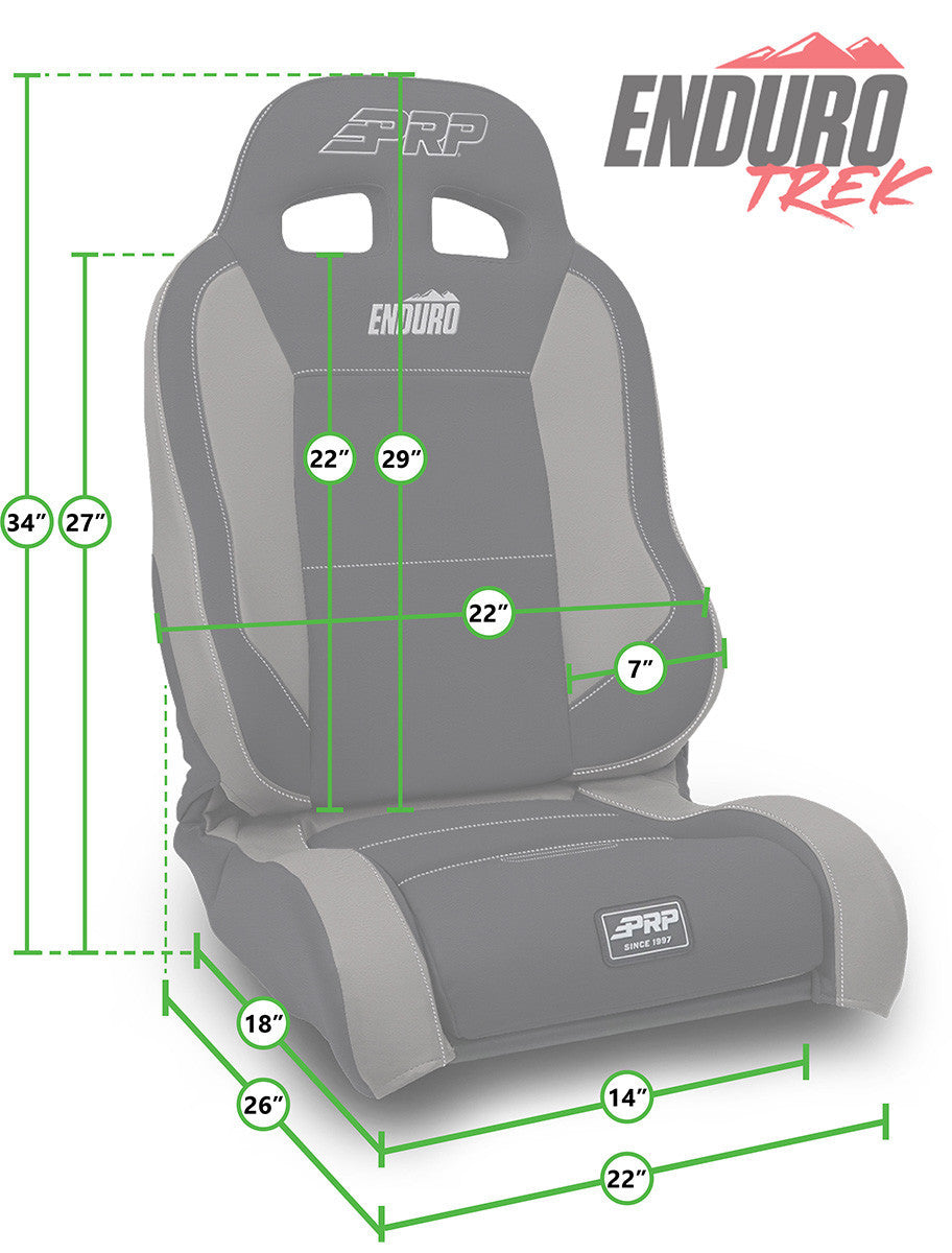 EnduroTrek Reclining Suspension Seats Kit for 97-02 Jeep Wrangler TJ (Pair), Black