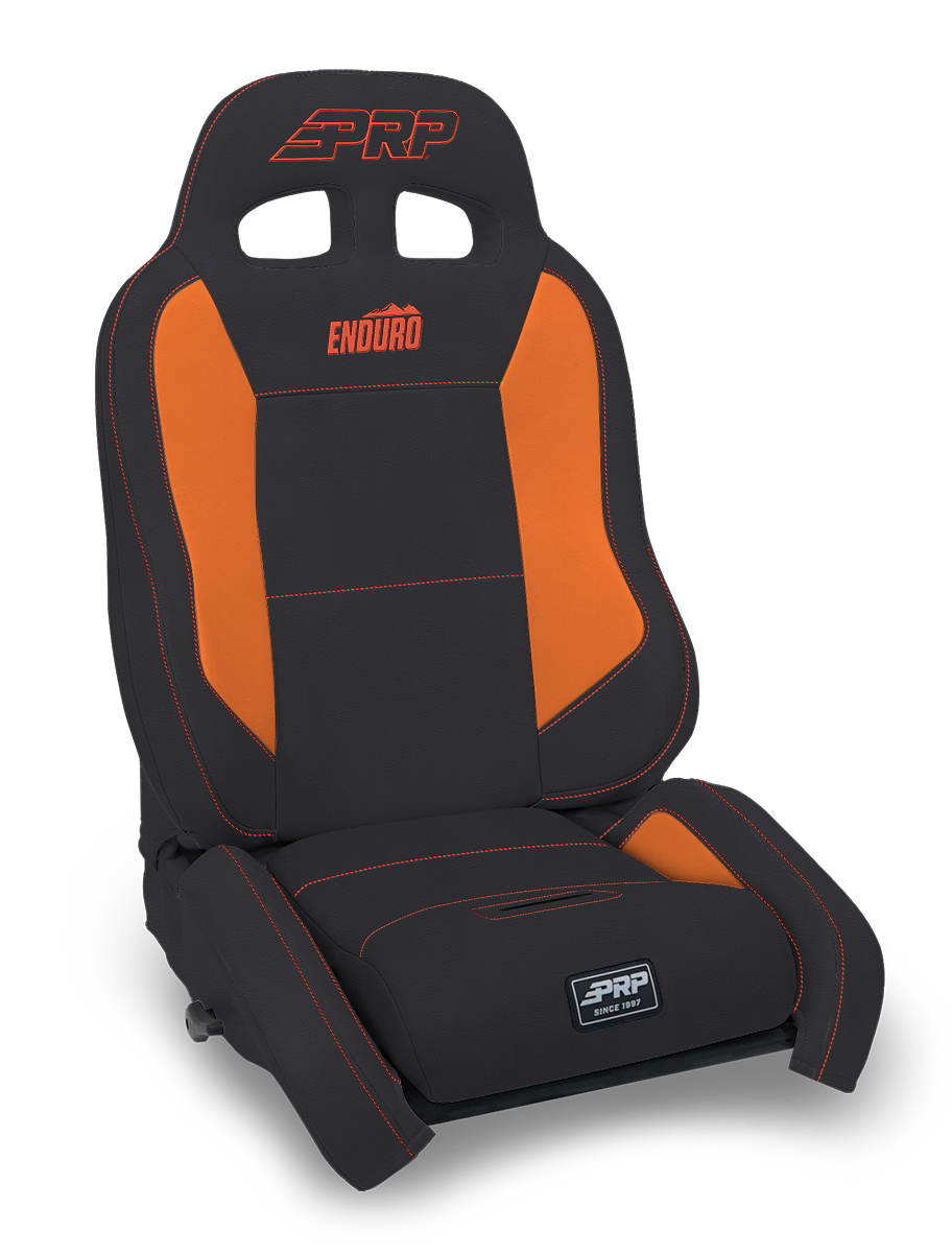 EnduroCrawl Reclining Suspension Seat, Black & Orange Vinyl