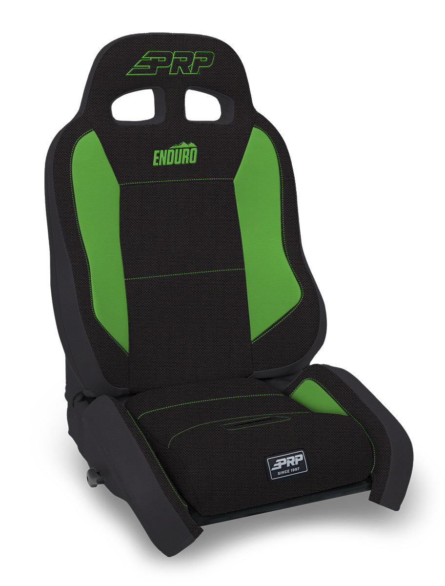 EnduroCrawl Reclining Suspension Seat, Black & Green Tweed