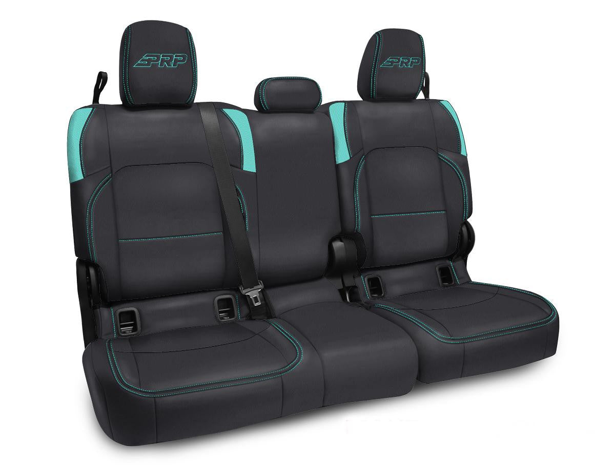 Rear Bench Cover for Jeep Gladiator JT, with no Armrest - Black with Red Stitching