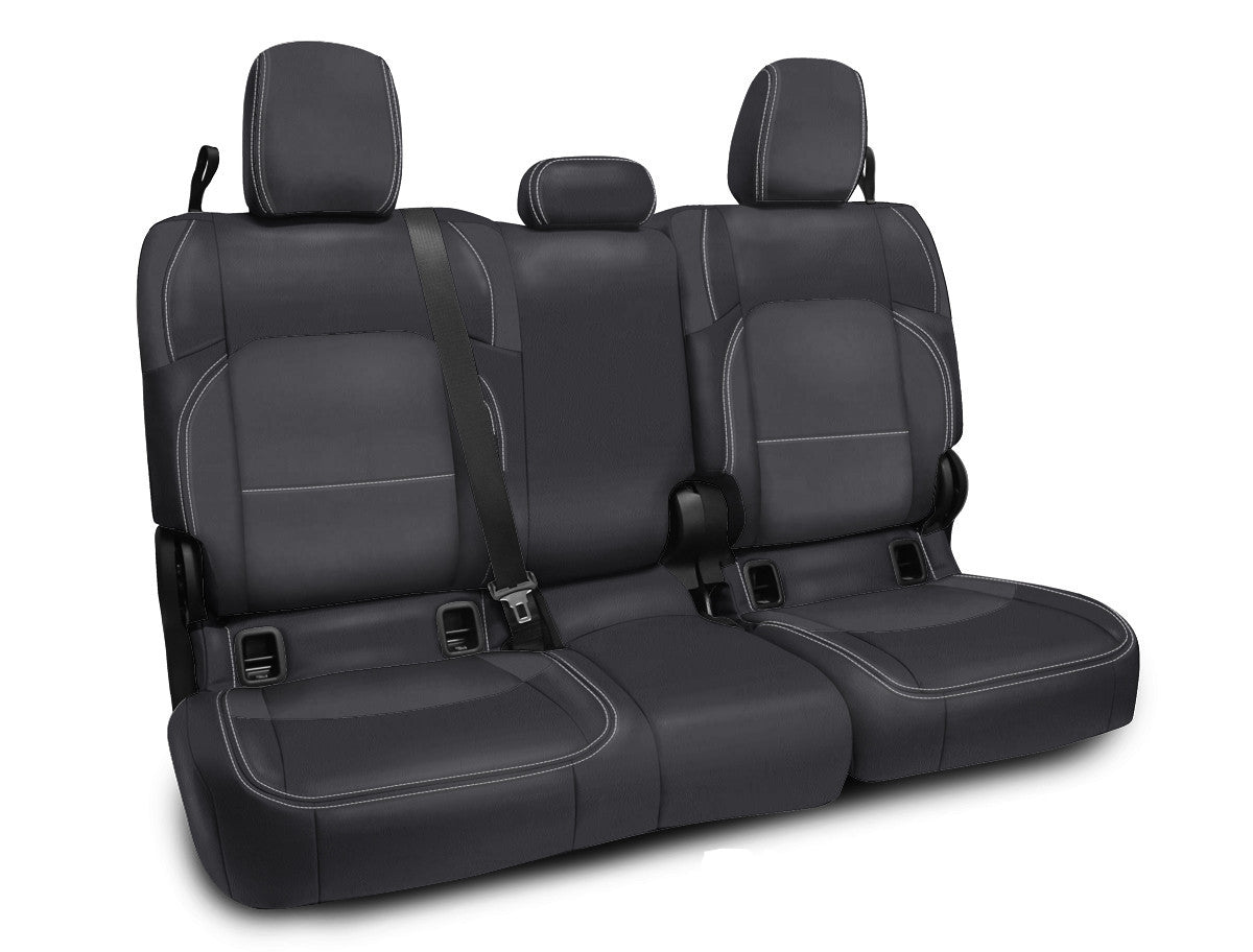 Rear Bench Cover for Jeep Gladiator JT, with no Armrest - Black with Red Stitching