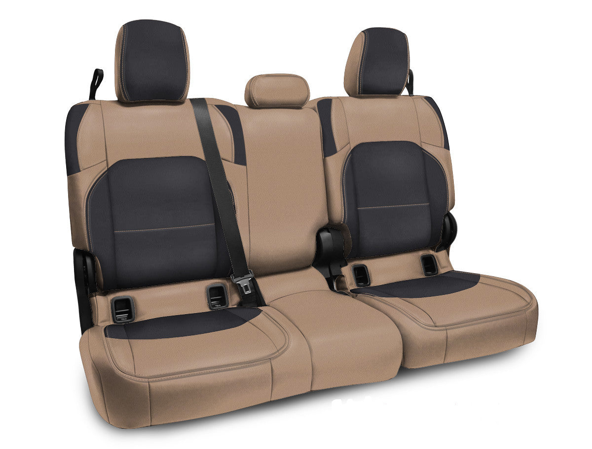 Rear Bench Cover for Jeep Gladiator JT, with no Armrest - Black with Red Stitching