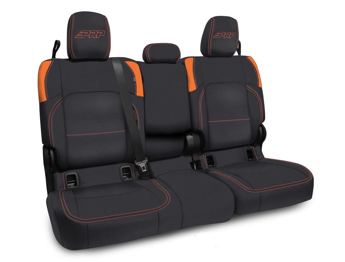 Rear Bench Cover for Jeep Gladiator JT, with Armrest - Black with Red Stitching