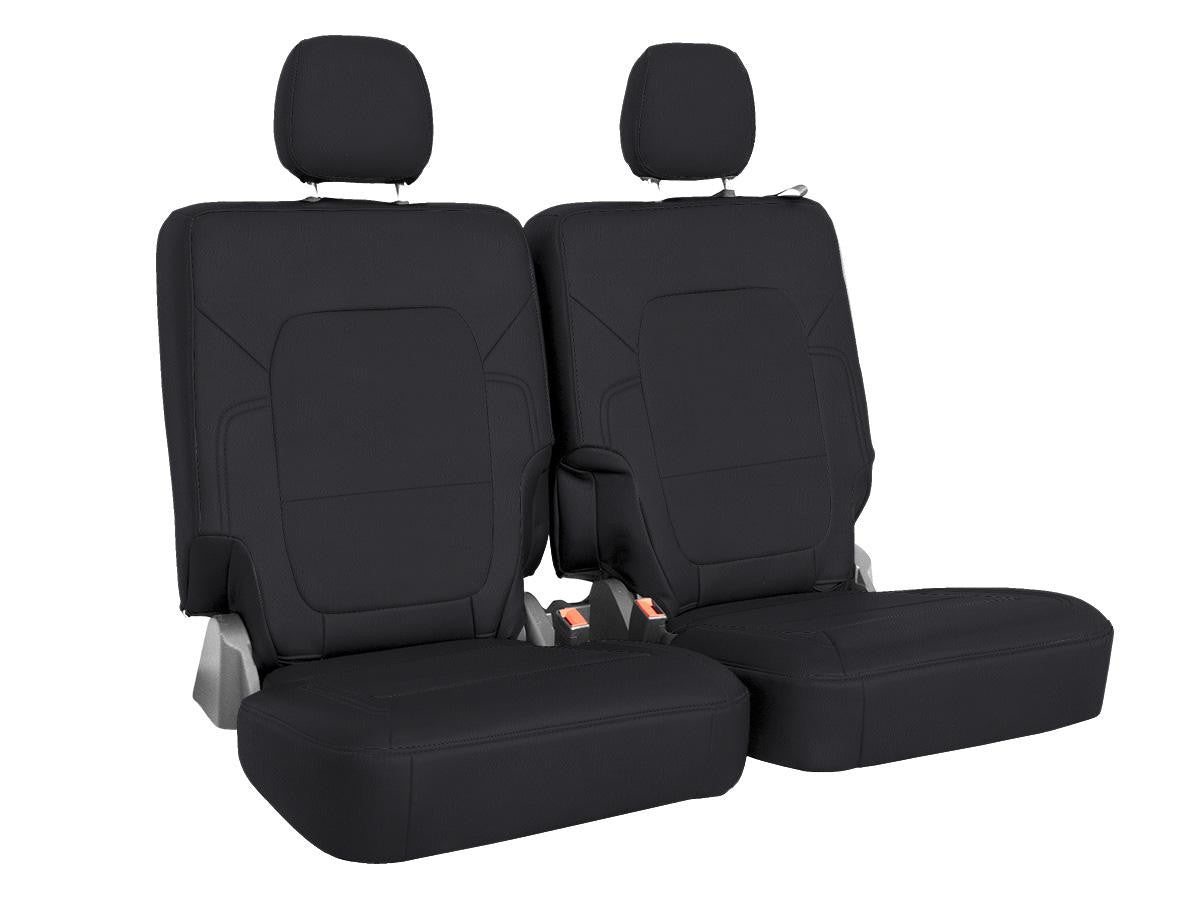 Rear Bench Covers for 2021+ Ford Bronco, 2 Door - Black with Red Stitching