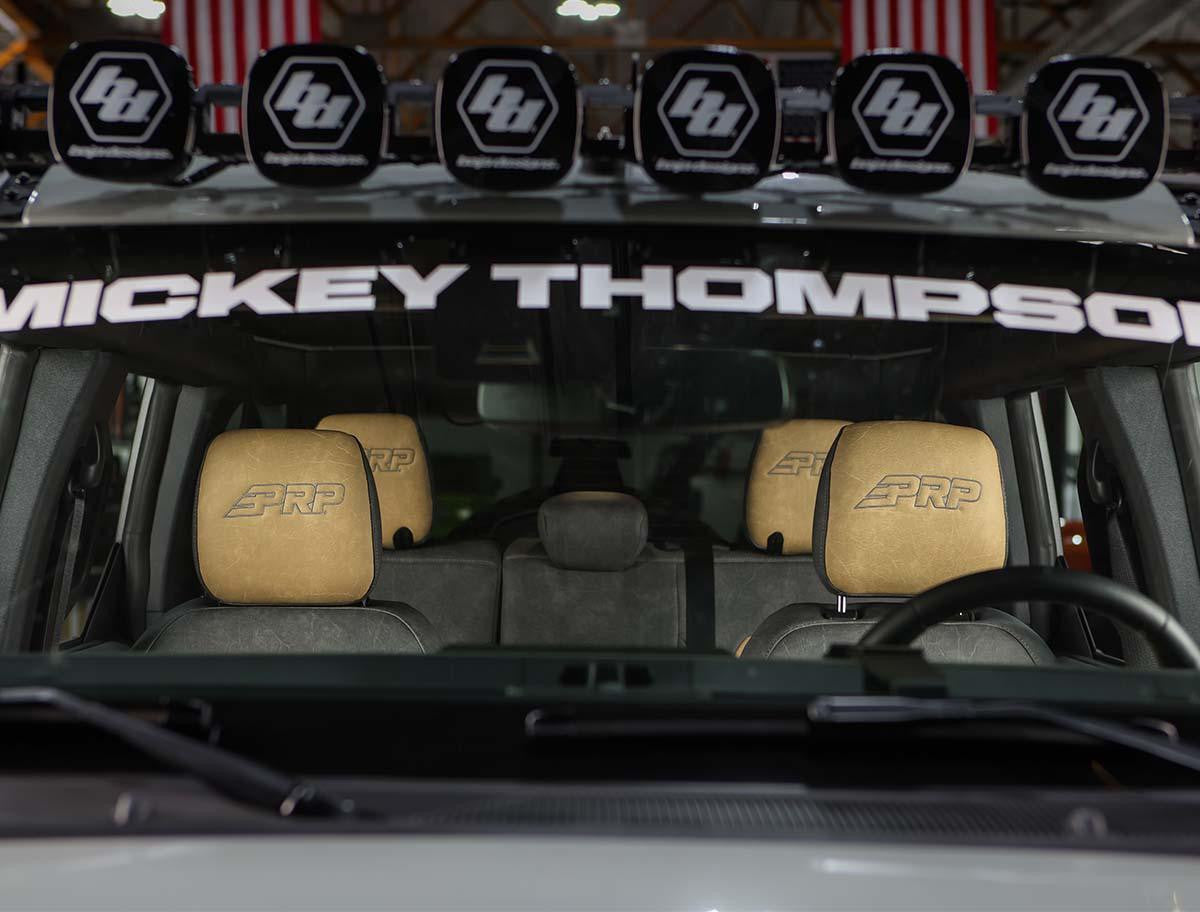 Front Seat Covers for 2021+ Ford Bronco, 4 Door - Black and Grey