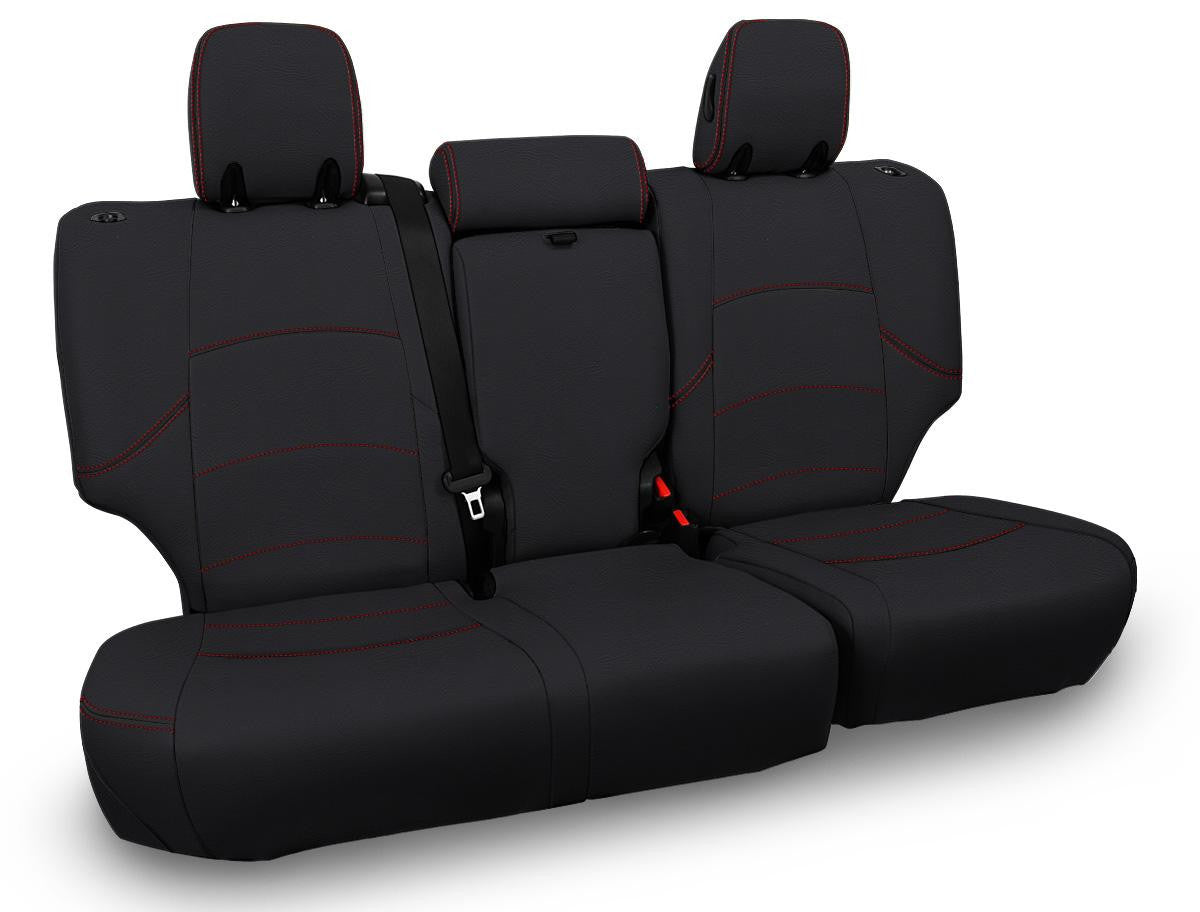 Rear Bench Cover for 2011-2024 Toyota 4Runner, 5-seat model - Black with Red Stitching