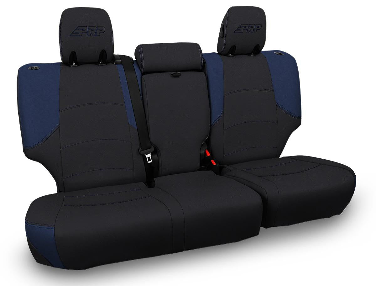 Rear Bench Cover for 2011-2024 Toyota 4Runner, 5-seat model - Black with Red Stitching