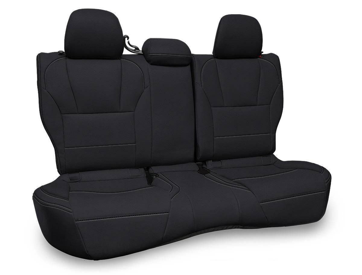 Rear Bench Seat Cover for 2018-2023 Subaru Crosstrek - Black with Red Stitch