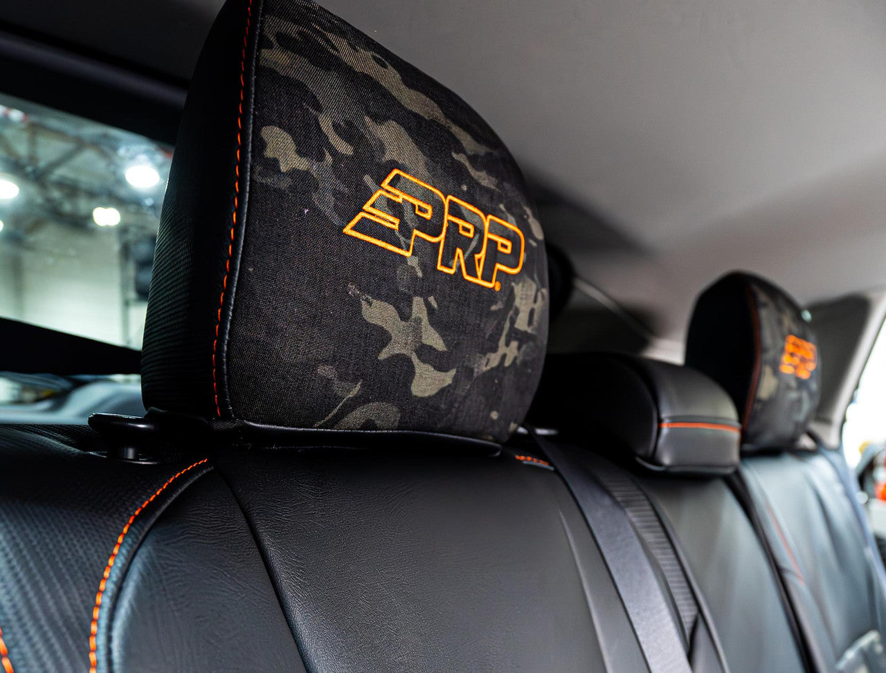 Rear Bench Seat Cover for 2018-2023 Subaru Crosstrek - Black with Red Stitch