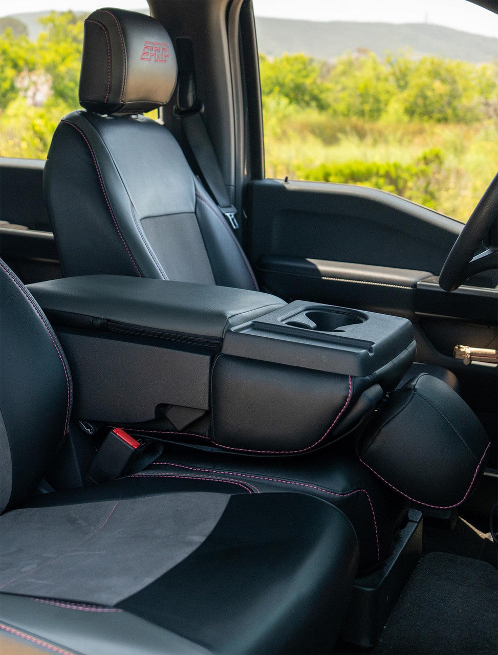 Center Jump Seat Cover w/ Standard Console for 2015+ Ford F150, 2017+ Super Duty