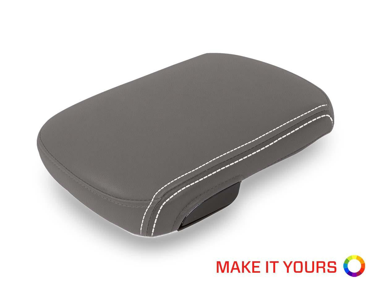 Center Console Cover for '12-'15 Toyota Tacoma - Black with Red Stitching
