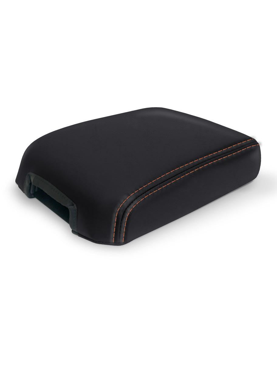 Center Console Cover for '16-'23 Toyota Tacoma - Black with Red Stitching