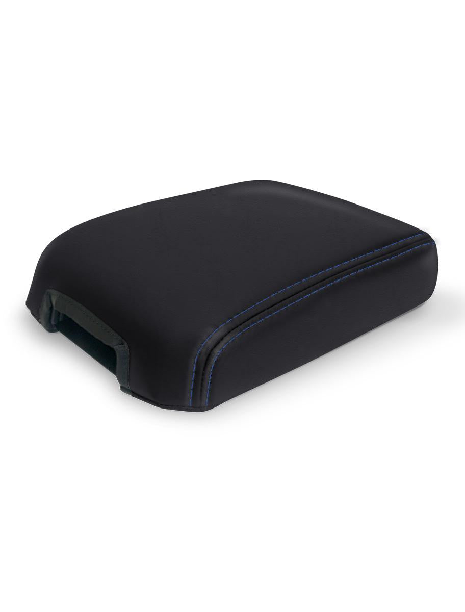 Center Console Cover for '16-'23 Toyota Tacoma - Black with Red Stitching
