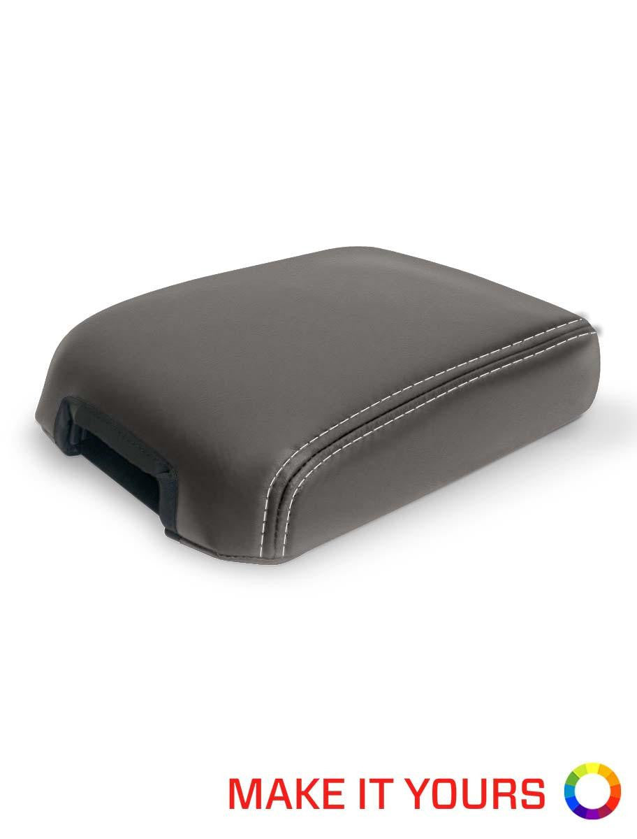 Center Console Cover for '16-'23 Toyota Tacoma - Black with Red Stitching