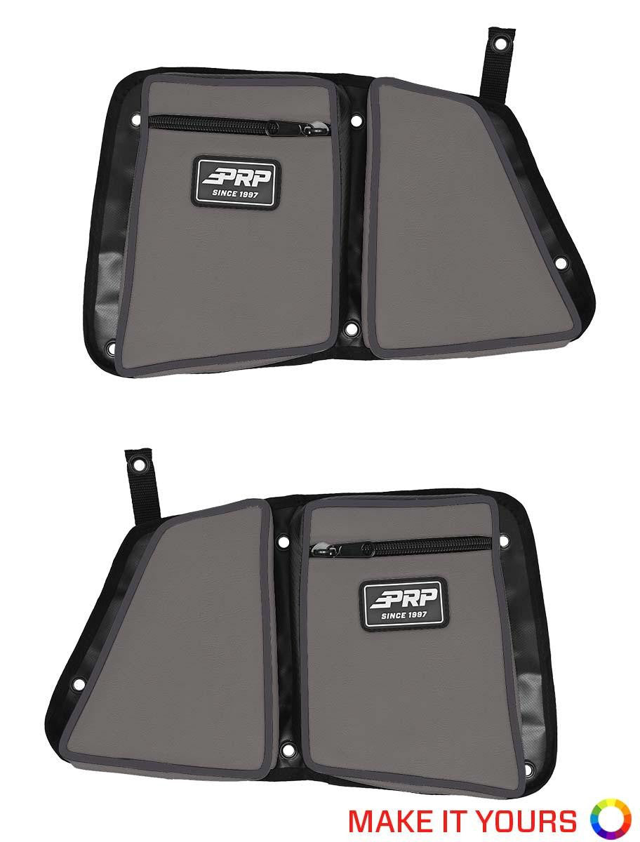 Rear Door Bags with Knee Pads for Polaris RZR (Pair), Custom
