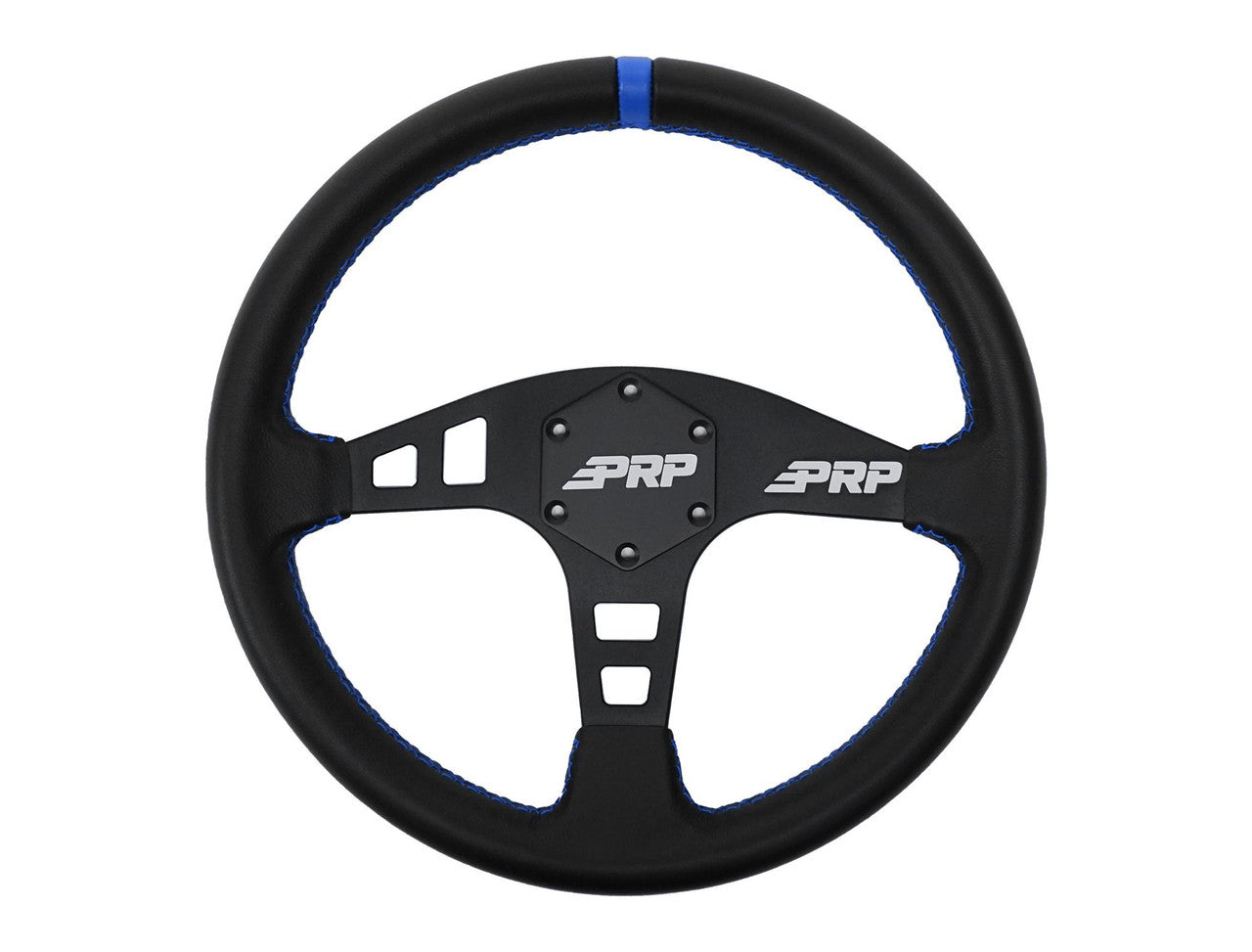 Flat Leather Steering Wheel, Black