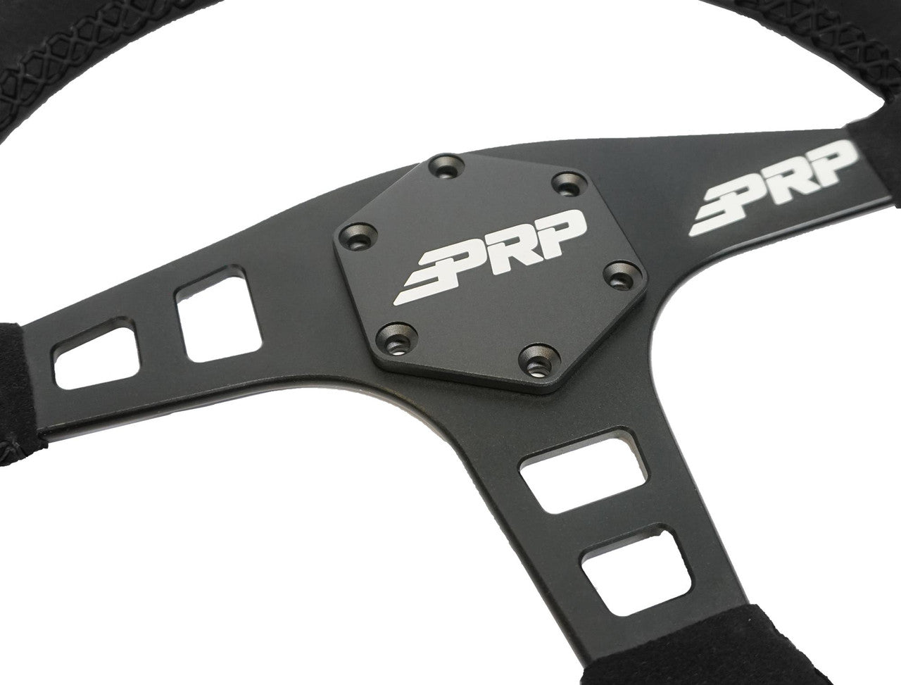 Flat Suede Steering Wheel, Black