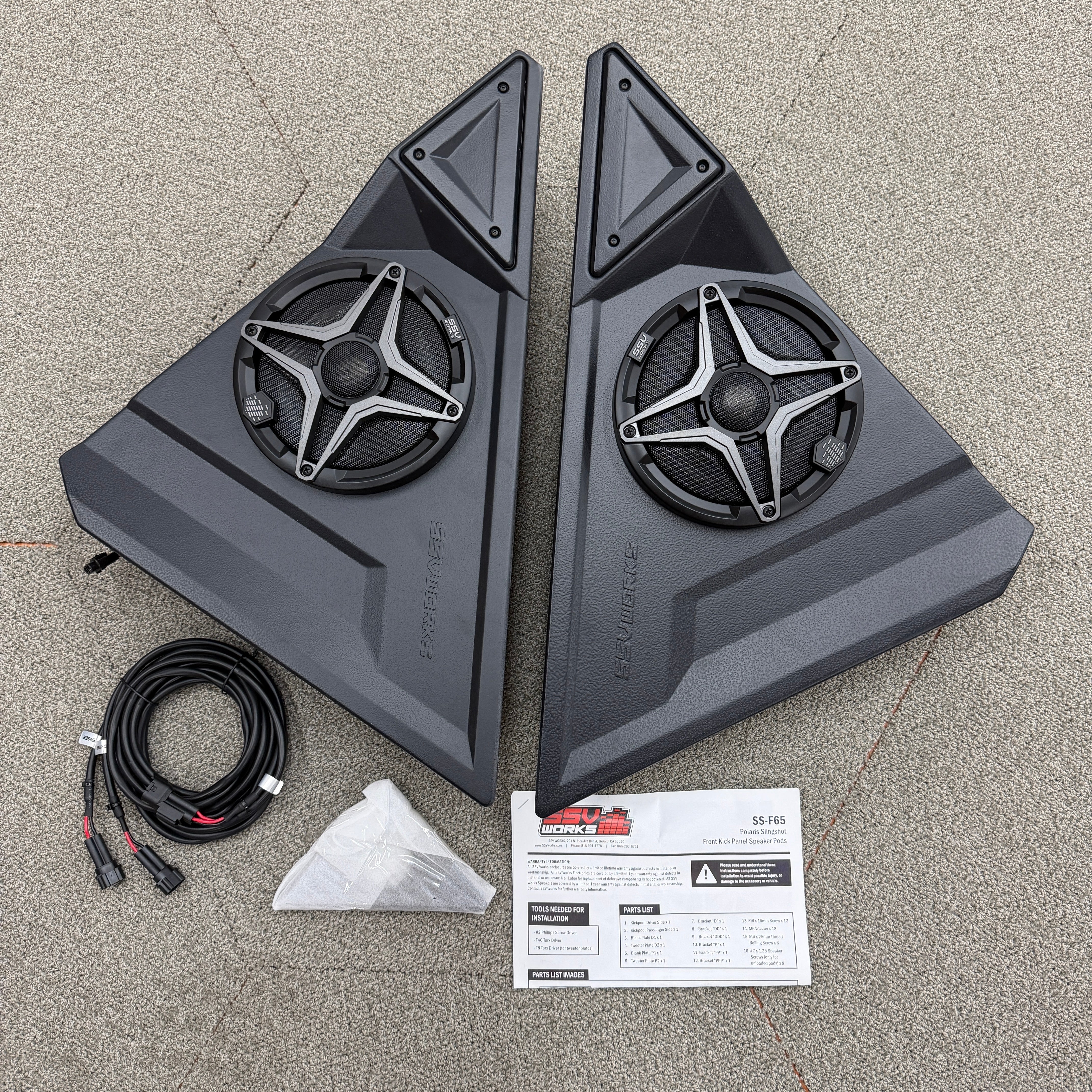 2015-2025 Polaris® Slingshot Front 6.5" Speaker Pods