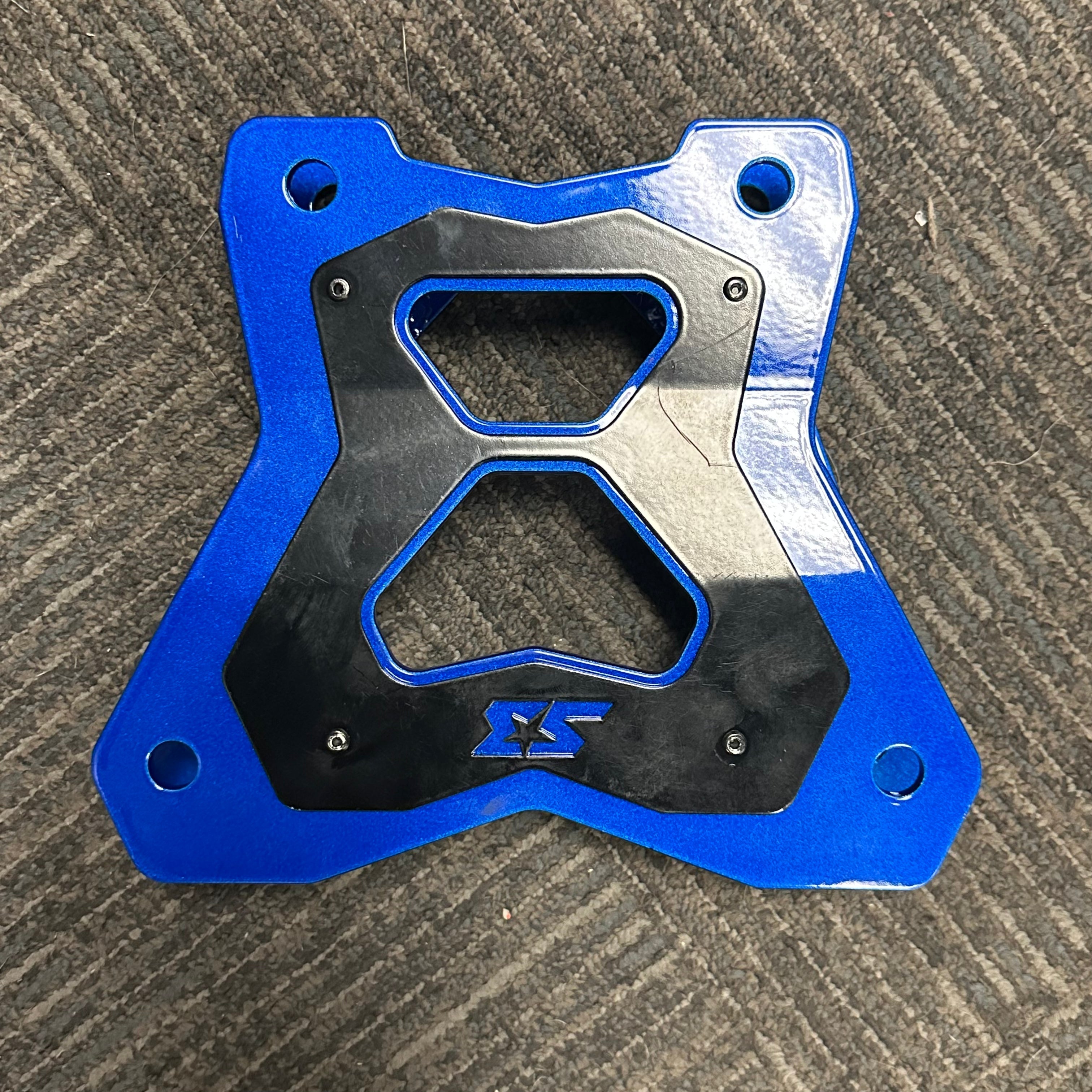 Polaris RZR Turbo S Double Shear Radius Plate BLUE (GARAGE SALE)