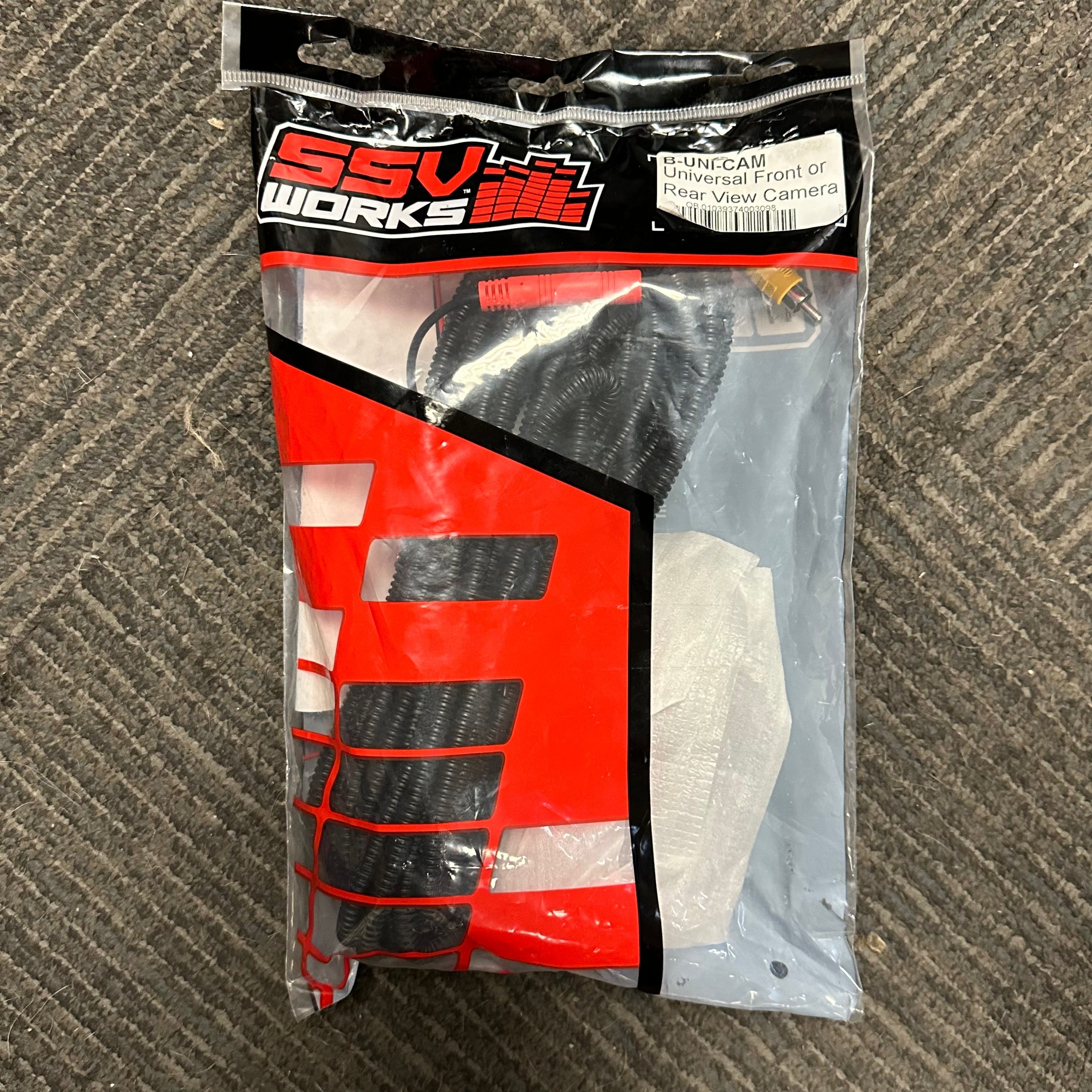 SSV WORKS UNIVERSAL FRONT OR REAR VIEW CAMERA W/ 20FT HARNESS (GARAGE SALE)