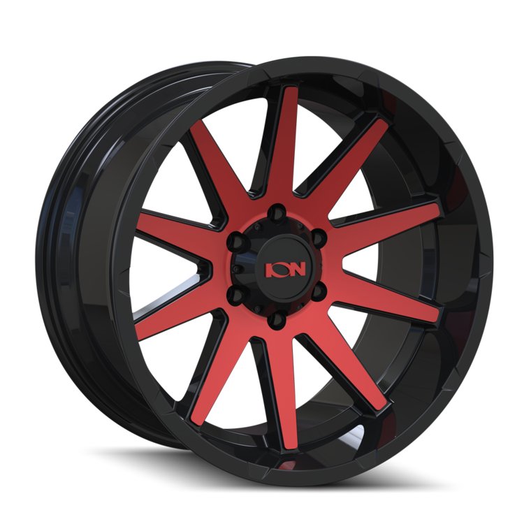 ION ALLOY ION 143 GLOSS BLACK RED MACHINED 20X9 8-170 18MM 125.2MM