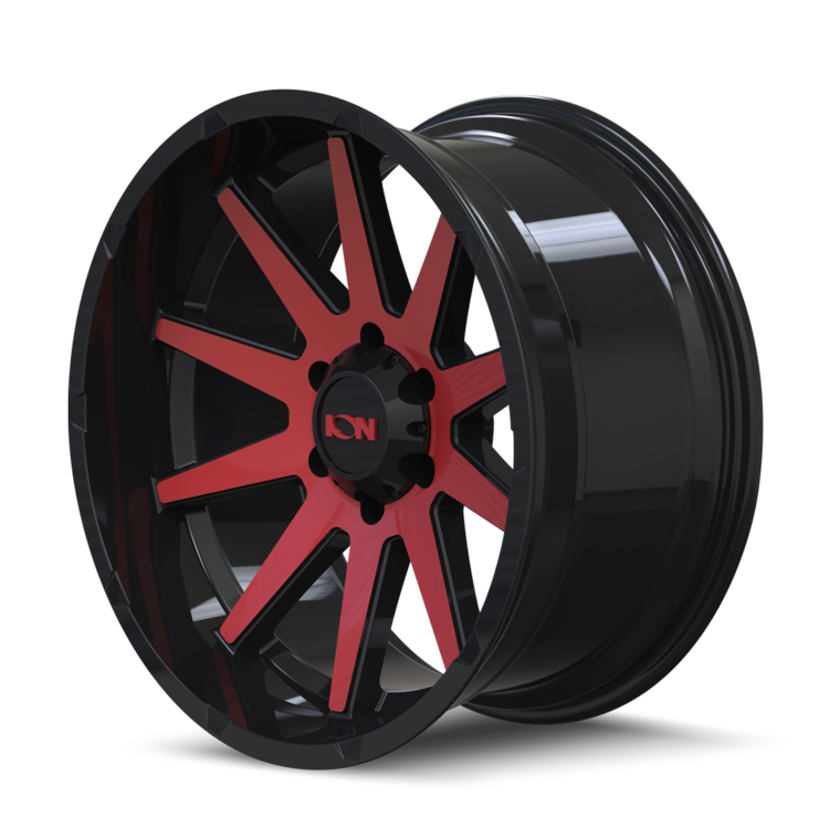 ION ALLOY ION 143 GLOSS BLACK RED MACHINED 20X9 8-170 18MM 125.2MM