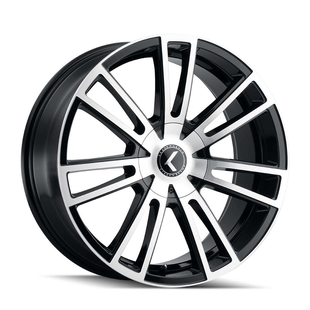 KRAZE KRAZE SPECTRA 183 GLOSS BLACK MACHINED 22X8.5 5-114.3/5-120 38MM 74.1MM