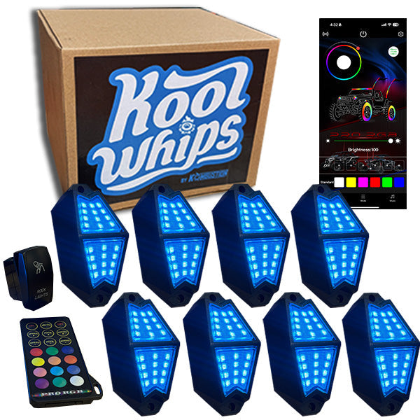 UTV 8-Pod Rock Light kit (Bluetooth App Controls)