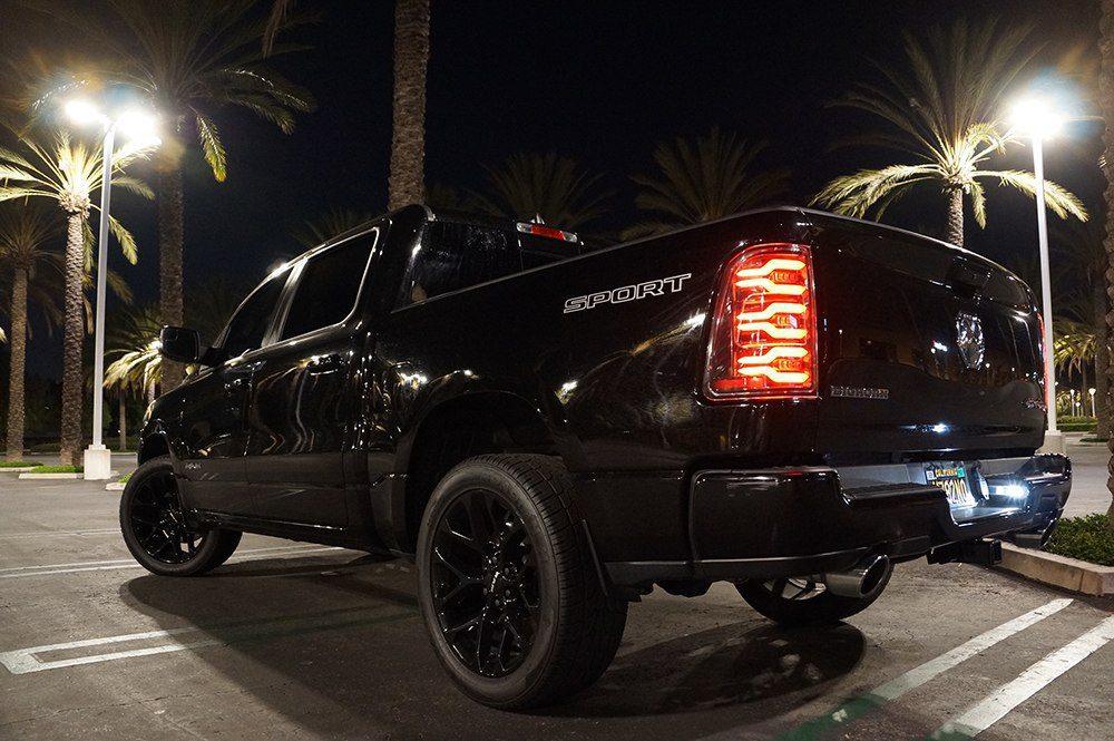 Alpha Rex 19-24 Ram 1500 LUXX-Series LED Tail Lights Black-Red