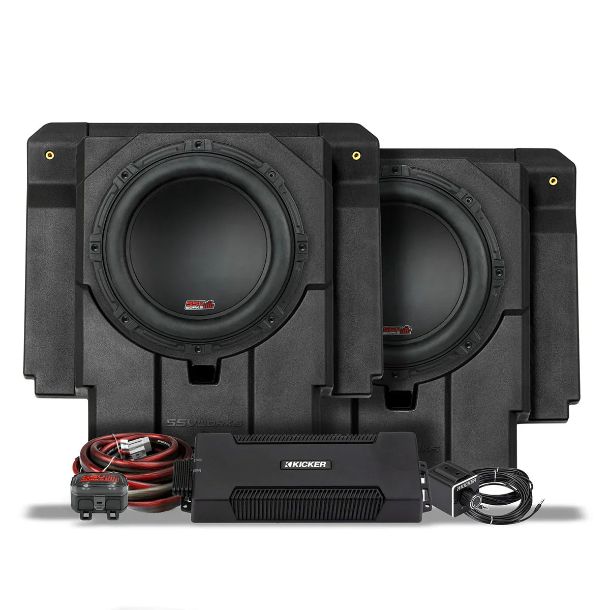 2024-2025 Can-Am® Maverick R 4-Seater Rear-Seat Plug-&-Play Dual-Subwoofer Add-On Kit