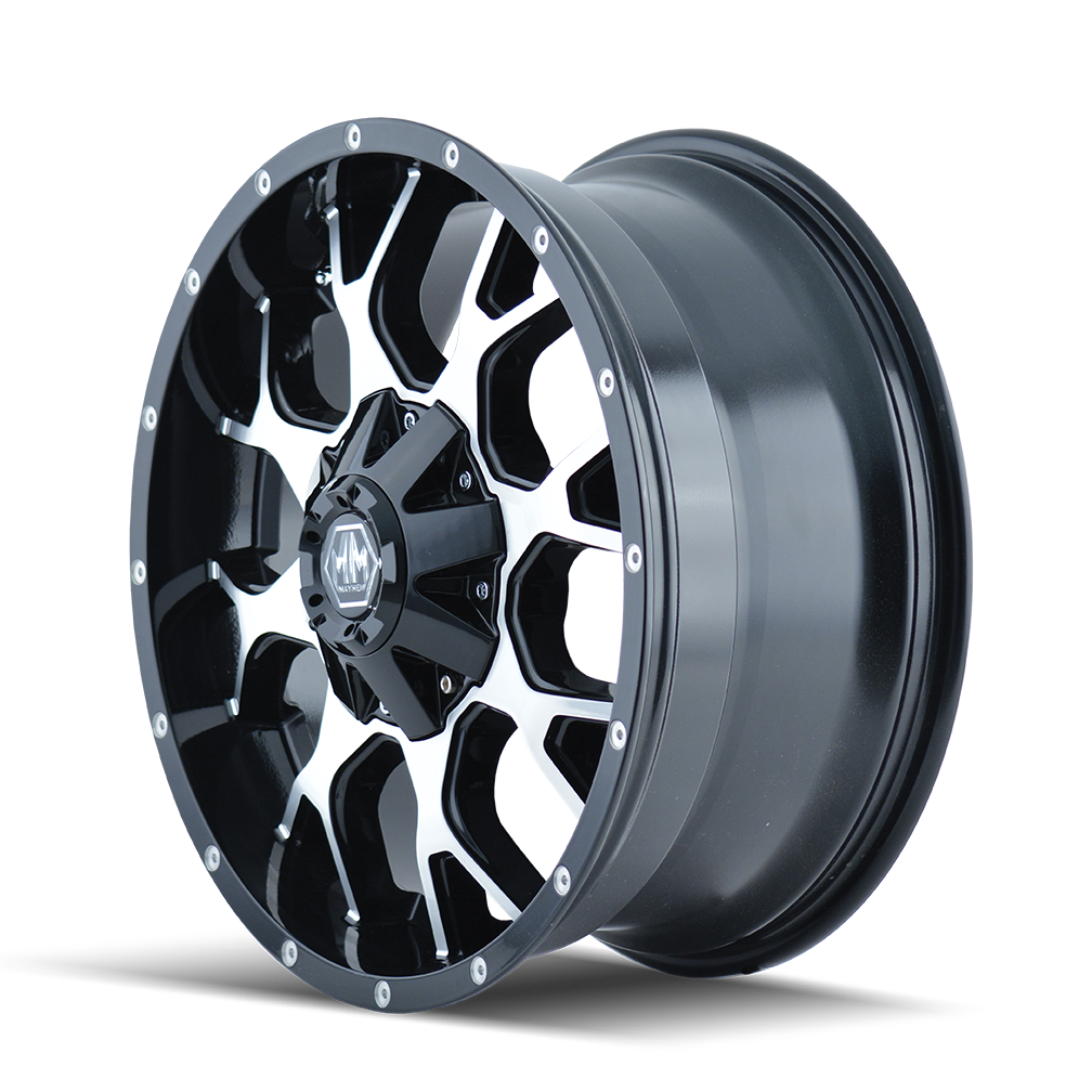MAYHEM MAYHEM WARRIOR 8015 GLOSS BLACK MACHINED 18X9 8-170 -12MM 130.8MM