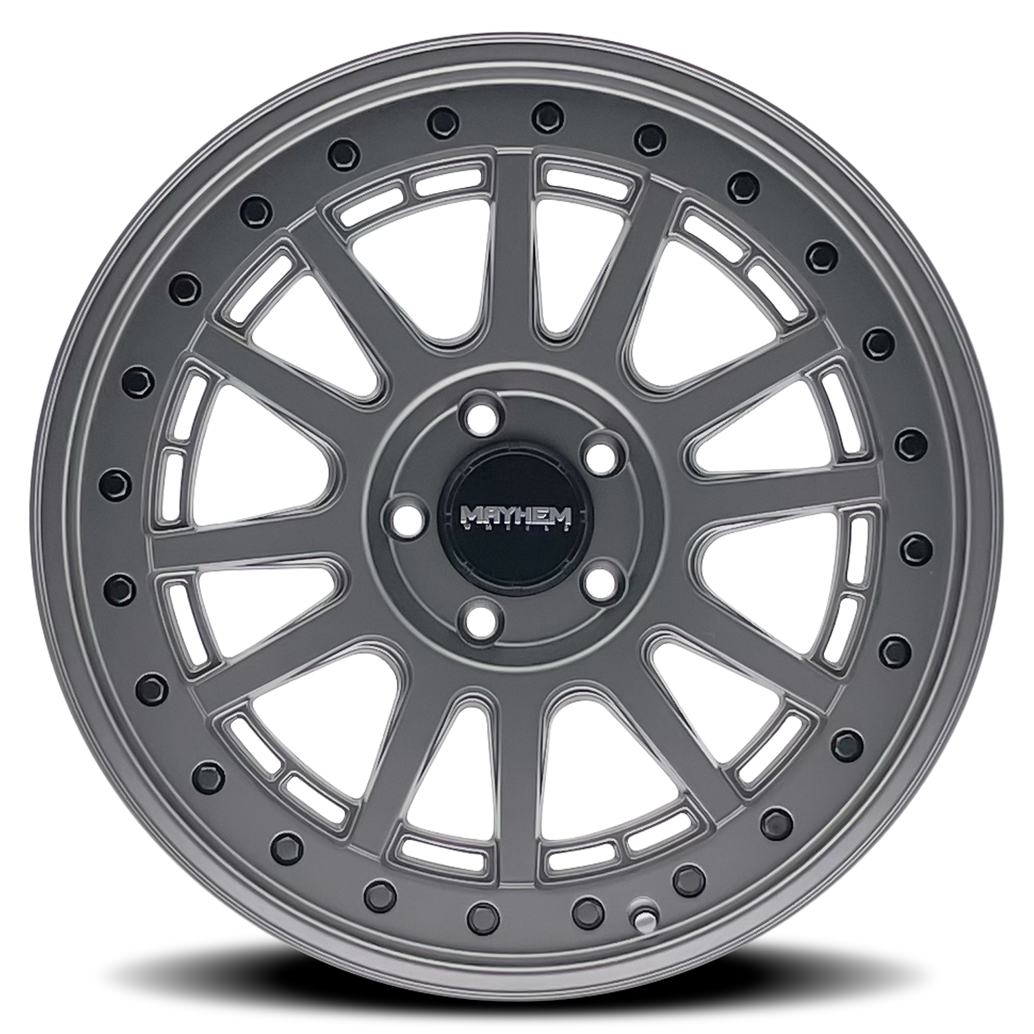 MAYHEM MAYHEM COMPASS 8305 MATTE GUNMETAL W/ BLK BOLT 17X9 5-127 -6MM 78.1MM