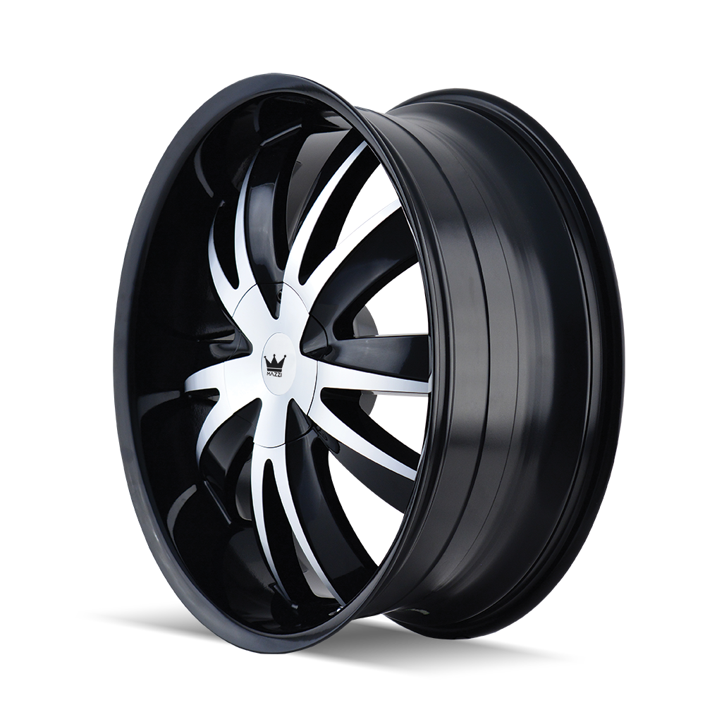 MAZZI MAZZI EDGE 337 GLOSS BLACK MACHINED 22X8.5 5-110/5-115 35MM 72.56MM