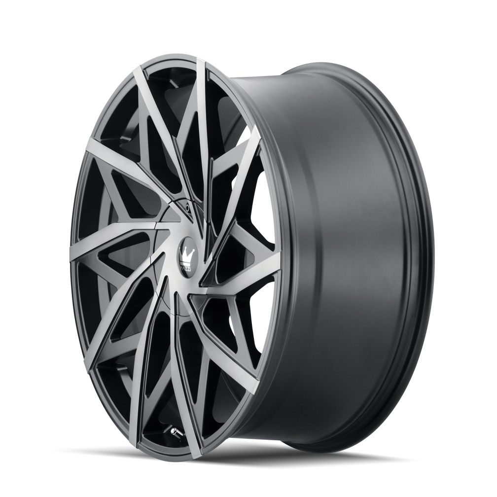 MAZZI MAZZI BIG EASY 372 MATTE BLACK MACHINED WITH DARK 22X9.5 5-127/5-139.7 18MM 87MM