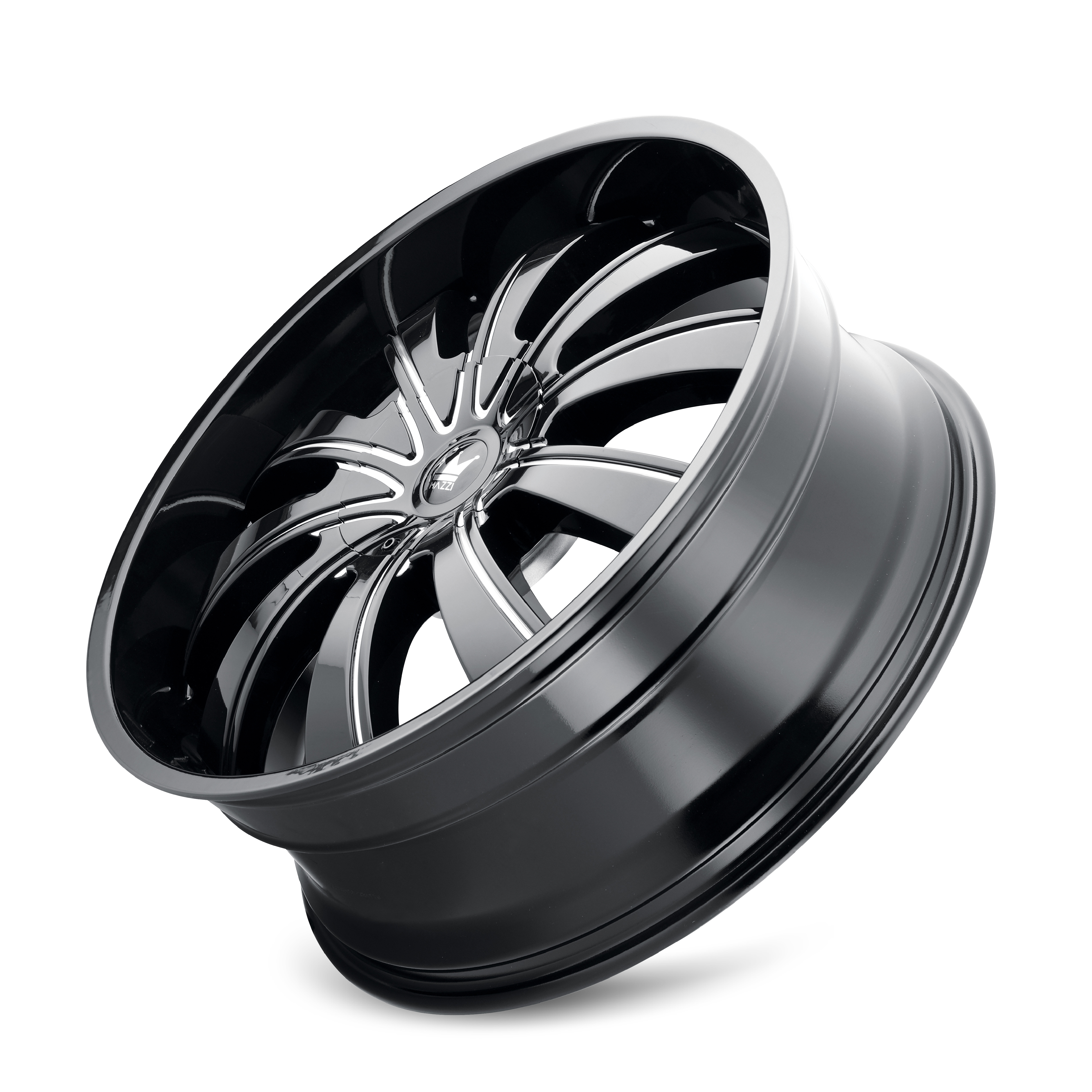 MAZZI MAZZI ROLLA 374 GLOSS BLACK MILLED 24X9.5 5-127/5-139.7 18MM 87MM