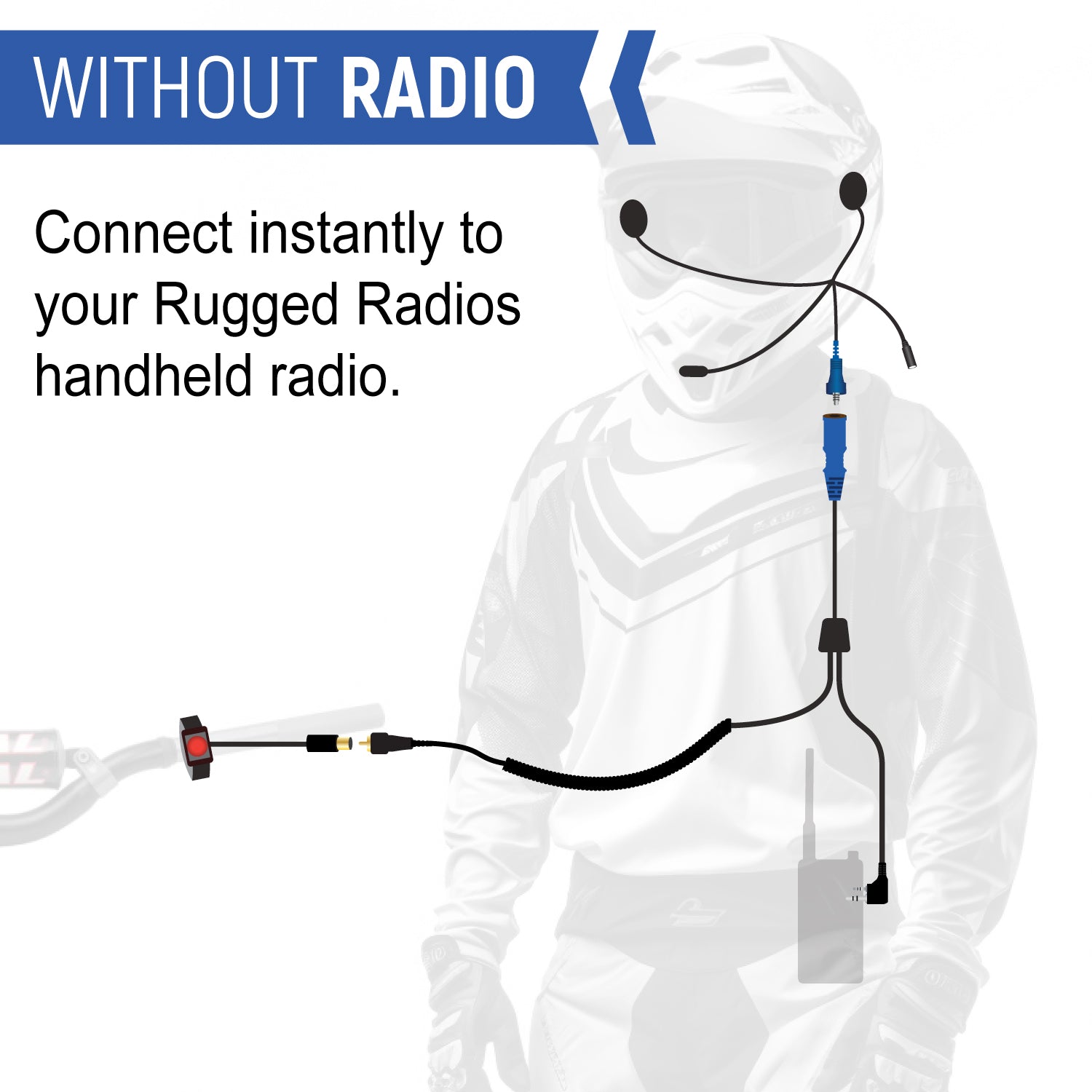 MOTO MAX Complete Motorcycle Communication Kit with Heavy-Duty OFFROAD Cables