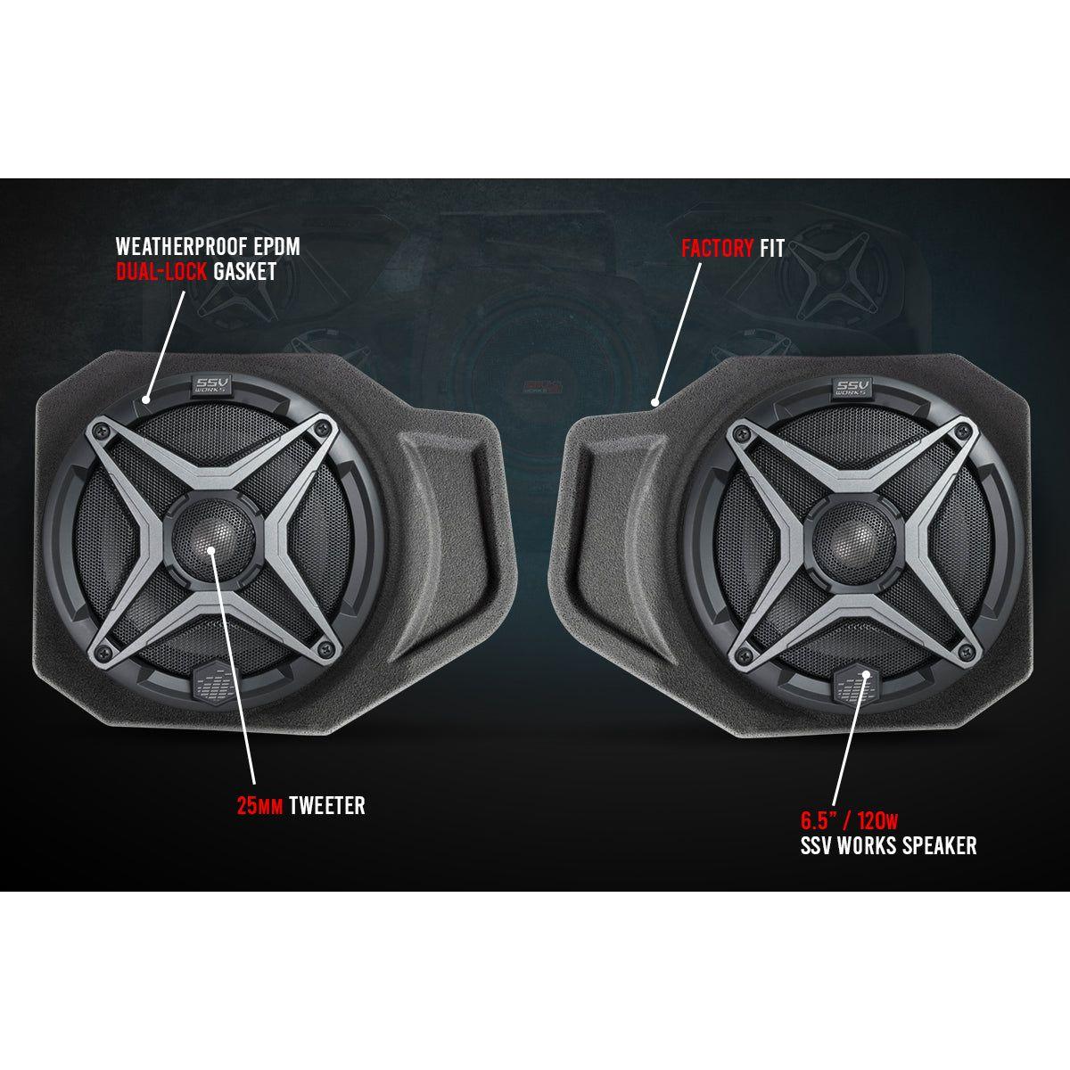 Polaris Ranger XP 1000 6.5" Front Speaker Pods