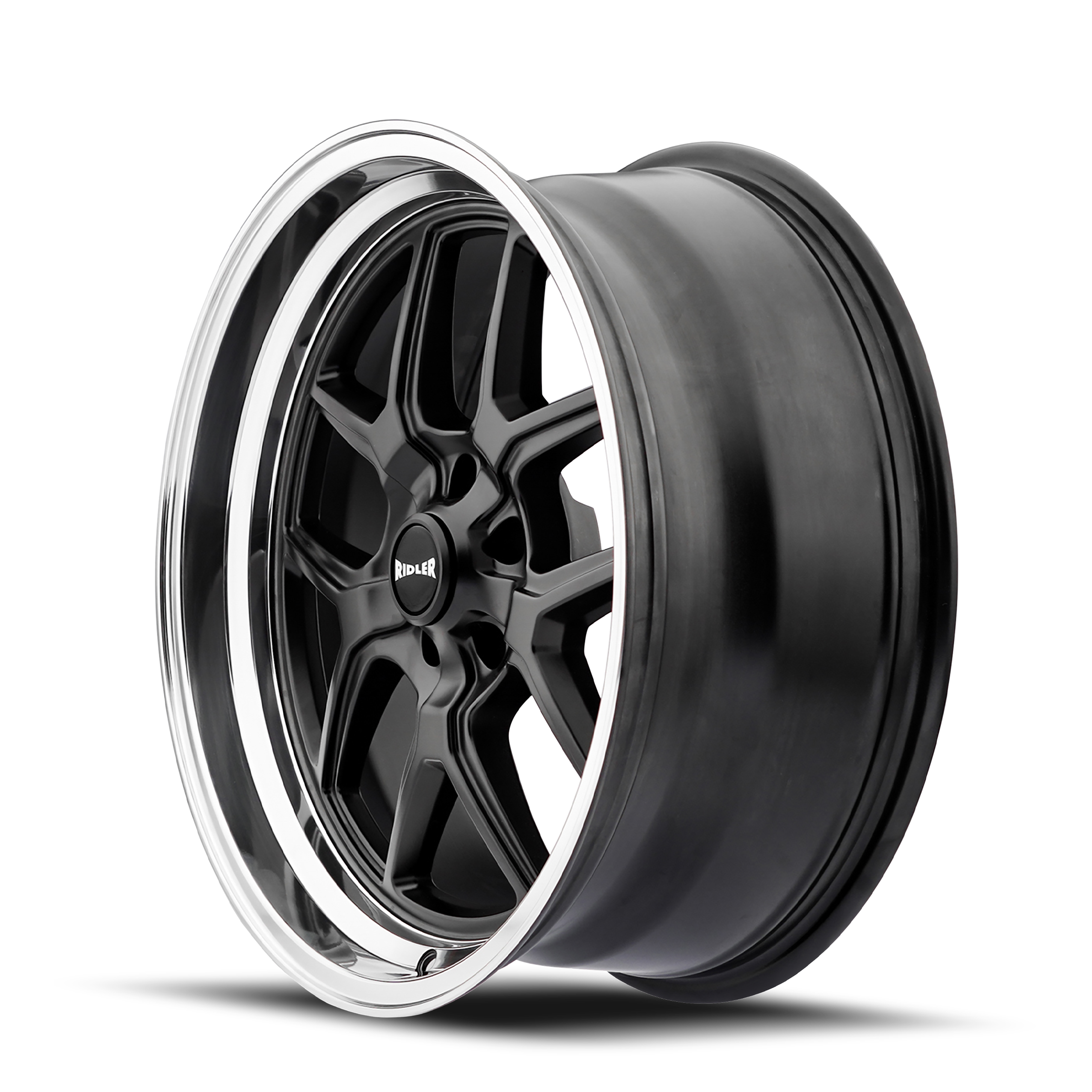 RIDLER RIDLER 610 MATTE BLACK POLISHED 17X7 5-120.65 0MM 83.82MM