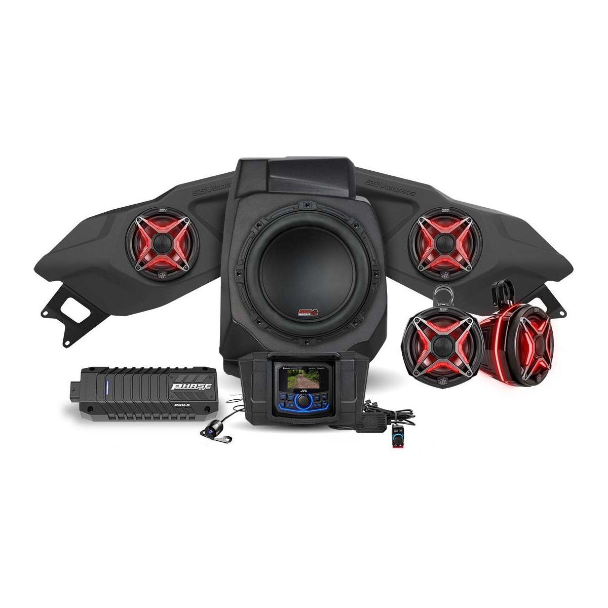 Polaris RZR Pro / Turbo R V-Spec 5 Speaker Plug-&-Play System with JVC