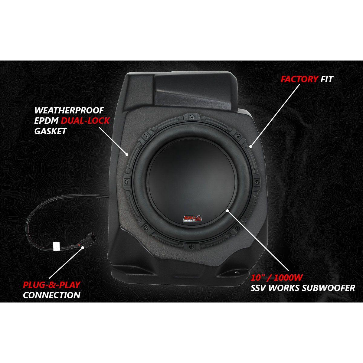 Polaris RZR Pro / Turbo R V-Spec 3 Speaker Plug-&-Play System with JVC