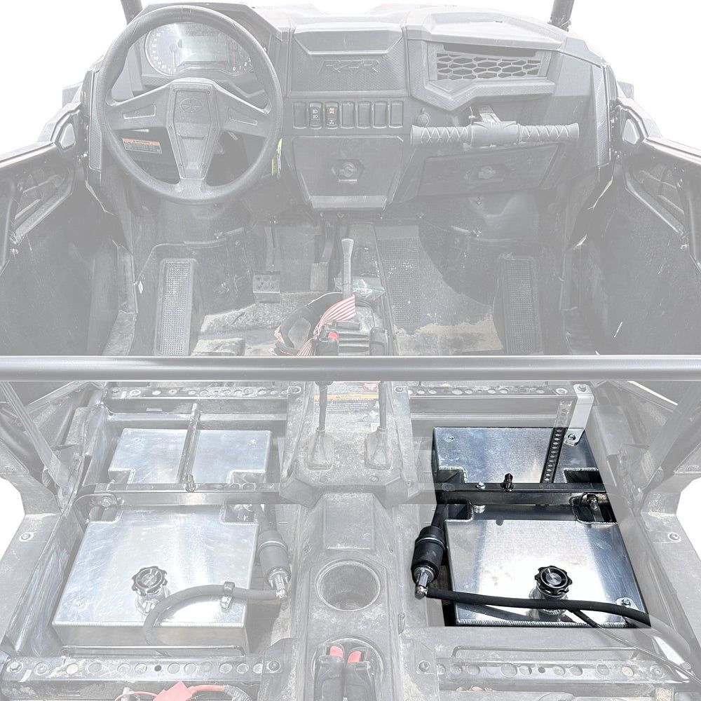 RZR Auxiliary Fuel Tank - 4 Seat XPT / XP1000 / Turbo S 4.5G Auxiliary Fuel Gas Tank Kit