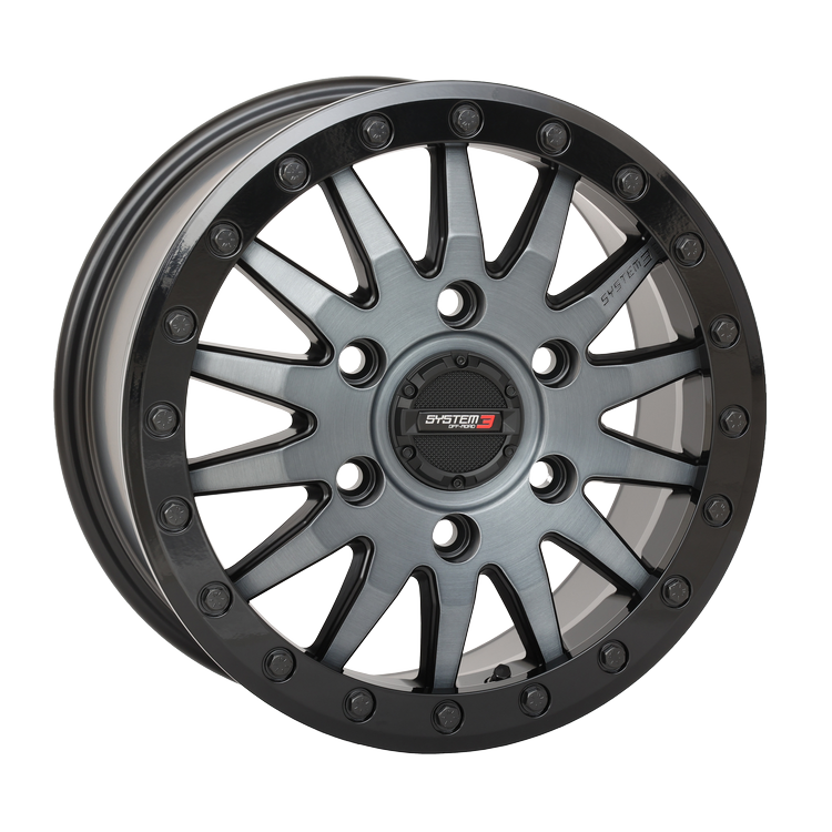 Can Am Maverick R SB-8 Beadlock Wheel (Matte Brushed Grey) (15x7)